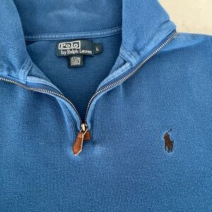 Polo by Ralph Lauren Men's Zip-Up Blue Sweater